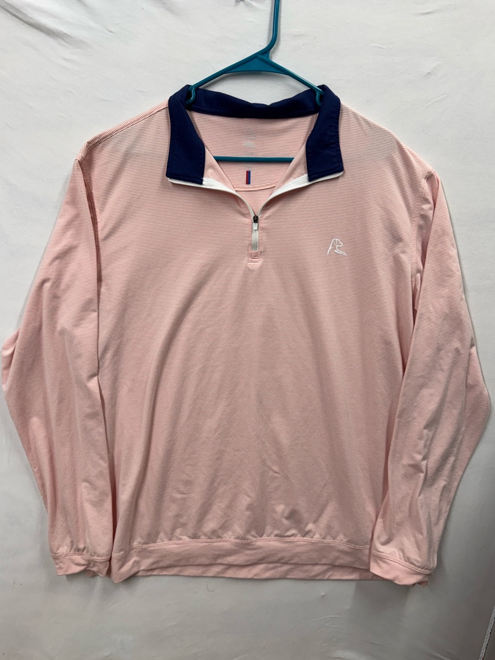 Rhoback Slow Boat Quarter Zip Men's XXL Pullover Pink Golf Performance Stretch